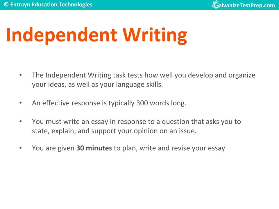 TOEFL Writing Section - Independant Type Questions