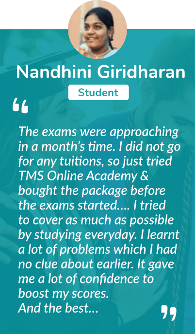 Nandhini Giridhan Testimonal | TMS Online Academy