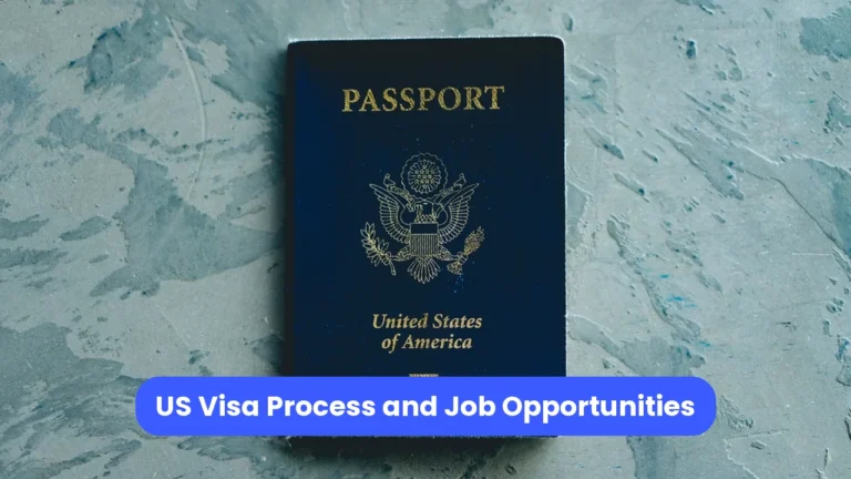 Close-up of a passport booklet, with a blue title banner.
