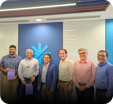 Galvanize's leadership team with ETS during an in-person partnership connect