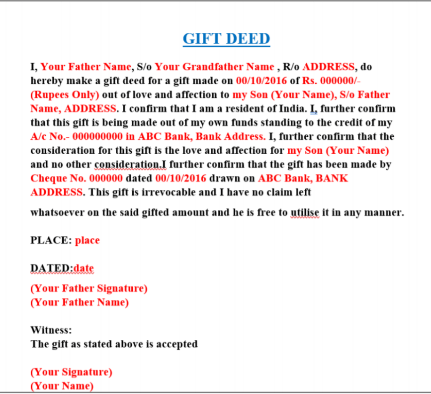 gift deed 1