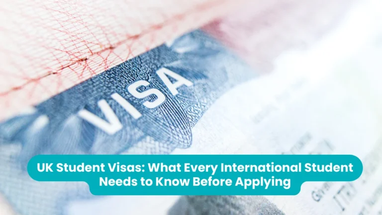 Close-up of a visa page inside a passport, showing a blue printed panel and fine red security threads across pale paper