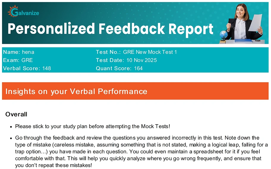 Detailed Personalised Feedback Report